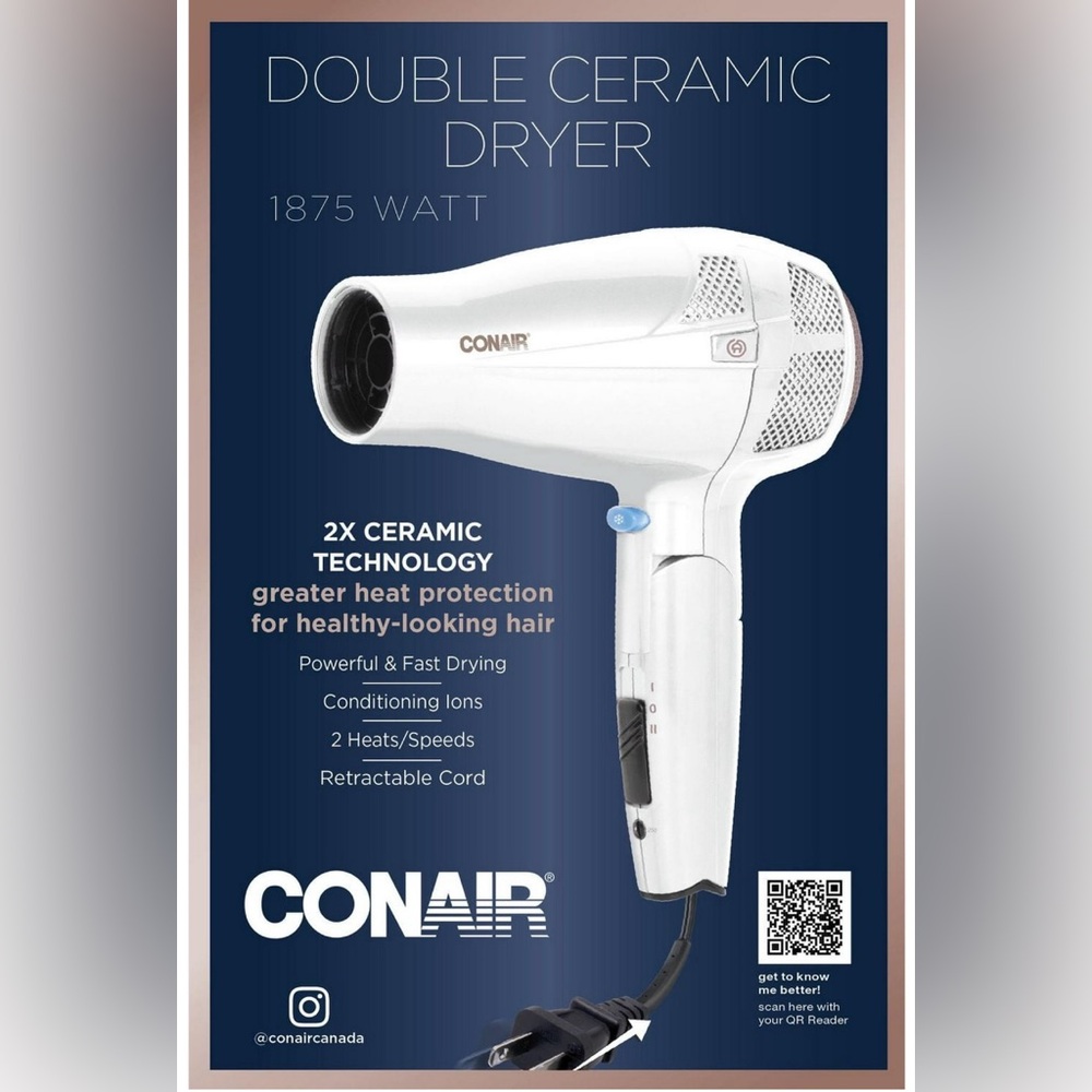 Conair White Hair Dryer